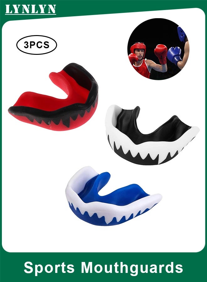 LYNLYN 3-Pack Ergonomic Sports Mouthguards for Boxing, Football, Hockey, Rugby, MMA, and Martial Arts - Comfortable, Breathable Fit for Adults and Youth - Image 1